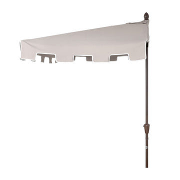 Sidney 9 ft. Classic MidCentury Rectangular Half Market Patio Umbrella